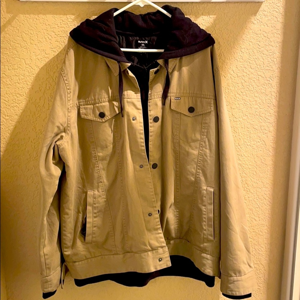 Men’s Hurley size XXL tan/black winter jacket